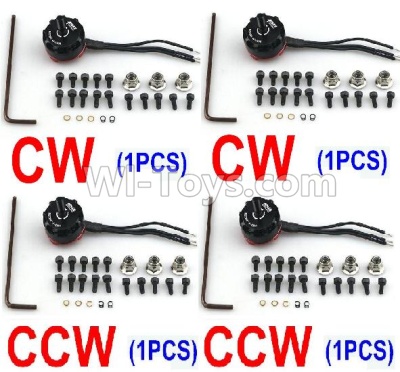 JJPRO P175 Spare Parts-13 clockwise rotating Brushless Motor(CW-2pcs) & counterclockwise Reversing-rotating Brushless Motor(CCW-2pcs),JJRC JJPRO P175 RC Quadcopter Drone Spare Parts Replacement Accessories