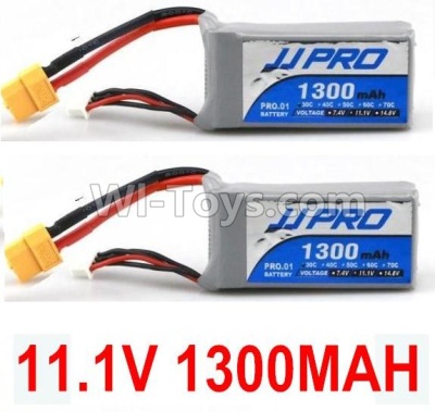 JJPRO P175 Spare Parts-15-04 11.1V 1300MAH Battery(2pcs),JJRC JJPRO P175 RC Quadcopter Drone Spare Parts Replacement Accessories