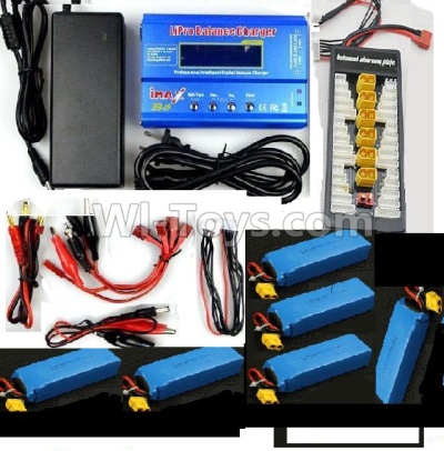 JJPRO P175 Spare Parts-16-03 6pcs 2200mah battery & Upgrade Charger unit,Can charger 6x battery at the same time(Power & B6 Charger & 1-To-6 Parallel charging Board),JJRC JJPRO P175 RC Quadcopter Drone Spare Parts Replacement Accessories