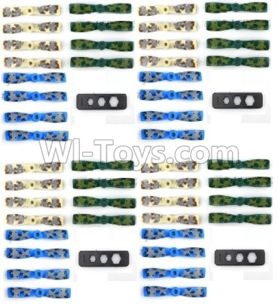 JJPRO P200 Spare Parts-09-02 Propellers,Main rotor blades(3 color,each 16pcs,Total 48pcs) & Split paddle device(4pcs),JJRC JJPRO P200 RC Quadcopter Drone Spare Parts Replacement Accessories