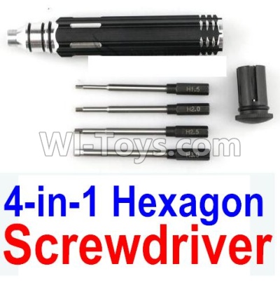JJPRO P200 Spare Parts-09-04 4-in-1 Hexagon screwdriver(1.5mm,2mm,2.5mm,3mm Hexagon screwdriver),JJRC JJPRO P200 RC Quadcopter Drone Spare Parts Replacement Accessories