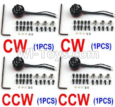 JJPRO P200 Spare Parts-13 clockwise rotating Brushless Motor(CW-2pcs) & counterclockwise Reversing-rotating Brushless Motor(CCW-2pcs),JJRC JJPRO P200 RC Quadcopter Drone Spare Parts Replacement Accessories