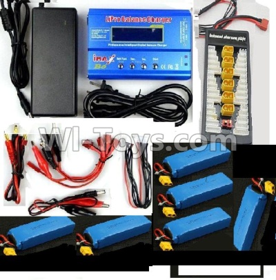 JJPRO P200 Spare Parts-16-03 6pcs 2200mah battery & Upgrade Charger unit,Can charger 6x battery at the same time(Power & B6 Charger & 1-To-6 Parallel charging Board),JJRC JJPRO P200 RC Quadcopter Drone Spare Parts Replacement Accessories