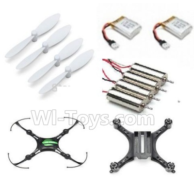 JJRC H8 Mini parts-23 Propellers(4pcs) & Motor(4pcs) & Upper and bottom shell cover & 150mah battery(2pcs) For JJRC H8 MINI Drone,H8 Quadcopter