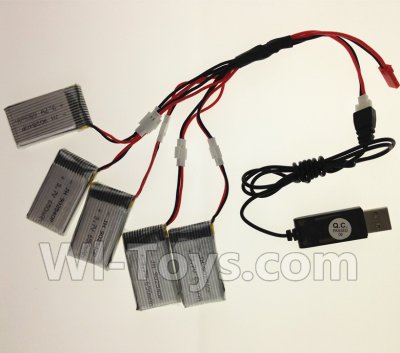 JJRC 1000 Parts-20 USB Charger wire & Upgrade 1-to-5 Conversion wire((Not include the 5 battery) For JJRC 1000 RC Quadcopter,RC Drone,JJ-1000 Sapre Parts