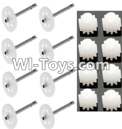 JJRC H11 H11C H11D Parts-25 Main gear with hollow pipe(8pcs) & Small motor gear(8pcs) For JJRC H11 H11C H11D Quadcopter Spare parts,RC drone Parts,2.4G UFO Parts