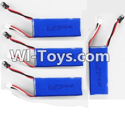 JJRC H26 H26C H26W Parts-27 Upgrade 7.4v 1200mah Battery with SM Plug(4pcs) For JJRC H26 H26C H26D H26W Quadcopter Spare parts,RC drone Parts,2.4G UFO Parts