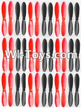 JJRC H30 H30C H30W Parts-05 Propellers,Main rotor baldes(18X Red and 18X Black)-Total 36pcs For JJRC H30 H30C H30W Quadcopter Spare parts,H30 H30C H30W RC drone Parts,2.4G UFO Spare Parts