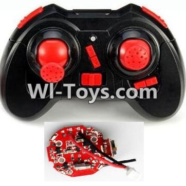 JJRC H30 H30C H30W Parts-30 Transmitter-Red & Circuit board,Receiver board For JJRC H30 H30C H30W Quadcopter Spare parts,H30 H30C H30W RC drone Parts,2.4G UFO Spare Parts