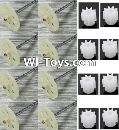JJRC H31 H31C H31W Spare Parts-18 Main gear with hollow pipe(8pcs) & Small motor gear(8pcs),JJRC H31 H31C H31W RC Quadcopter Drone Spare Parts Replacement Accessories