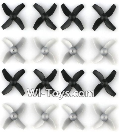 JJRC H36 Spare Parts-07 Propellers,Main rotor blades(16pcs)-Gray,JJRC H36 RC Quadcopter Drone Spare Parts Replacement Accessories