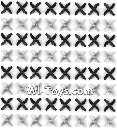 JJRC H36 Spare Parts-08 Propellers,Main rotor blades(64pcs)-Gray,JJRC H36 RC Quadcopter Drone Spare Parts Replacement Accessories