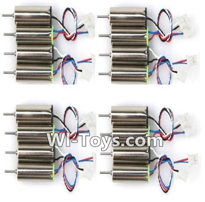 JJRC H36 Spare Parts-26 clockwise rotating Motor with Red and Blue wire(8pcs) & counterclockwise Reversing-rotating Motor with Black and white wire(8pcs),JJRC H36 RC Quadcopter Drone Spare Parts Replacement Accessories