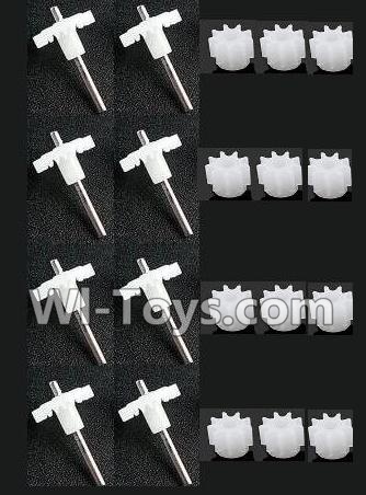 JJRC H37 Spare Parts-14-02 Small motor gear(12pcs) & Main gear with shaft(8pcs),JJRC H37 RC Quadcopter Drone Spare Parts Replacement Accessories,H37 ELFIE Pocket Selfie Drone Parts