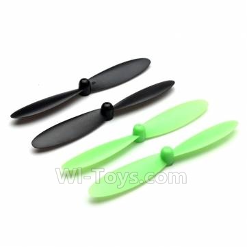 JJRC H6 H6C H6D Parts-06 Propellers,Main rotor blades(4pcs-2x Black & 2X Green) For JJRC H6 H6C H6D Drone,RC Quadcopter spare parts