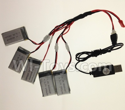 JJRC H6 H6C H6D Parts-24 USB Charger wire & Upgrade 1-to-5 Conversion wire((Not include the 5 battery) For JJRC H6 H6C H6D Drone,RC Quadcopter spare parts