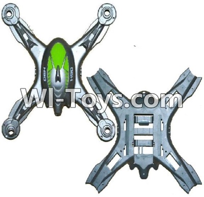 JJRC H9D H9W Parts-01 Upper and bottom shell cover-Silver For JJRC H9 H9D H9W Quadcopter Spare parts,RC drone Parts,2.4G UFO Parts