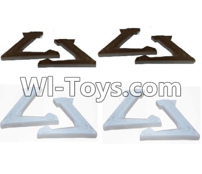 JJRC H9D H9W Parts-13 Landing skid,Landing gear,Undercarriage(8pcs)-4pcs Black and 4pcs White For JJRC H9 H9D H9W Quadcopter Spare parts,RC drone Parts,2.4G UFO Parts
