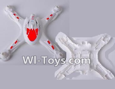 Lead Honor LH-X14 X14C X14DV X14WF Parts-01 Upper and bottom shell cover,Canopy-White,Lead Honor LH-X14 X14C X14DV X14WF RC Quadcopter Drone Spare Parts Accessories,LH-X14 Replacement parts