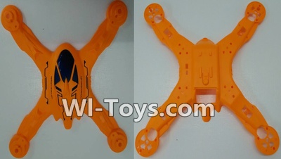 Lead Honor LH-X14 X14C X14DV X14WF Parts-02 Upper and bottom shell cover,Canopy-Orange,Lead Honor LH-X14 X14C X14DV X14WF RC Quadcopter Drone Spare Parts Accessories,LH-X14 Replacement parts