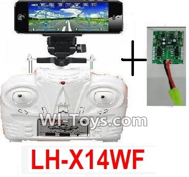LH-X14WF Parts-43 Transmitter and Circuit baord(Can only be used for LH-X14WF Quadcopter)-(Not include the Mobiel phone),Lead Honor LH-X14 X14C X14DV X14WF RC Quadcopter Drone Spare Parts Accessories,LH-X14 Replacement parts