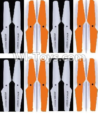 Lead Honor LH-X16 X16C X16WF X16DV Spare Parts-26 Propellers,Main rotor blades(8X White,8X Orange),Lead Honor LH-X16 X16C X16DV X16WF RC Quadcopter Drone Spare Parts Accessories,LH-X16 Replacement parts