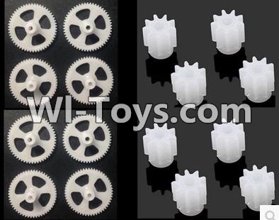 LH-X10 X10C X10WF Parts-46 Big Main gear(8pcs) & Small gear for the Main motor(8pcs)-9 Teeth For Lead Honor LH-X10 LH-X10C LH-X10WF Quadcopter parts rc drone parts