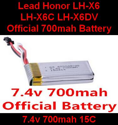 LH-X6 X6C X6DV Parts -16 Official 7.4v 700mah battery For Lead Honor Quadcopter rc drone parts