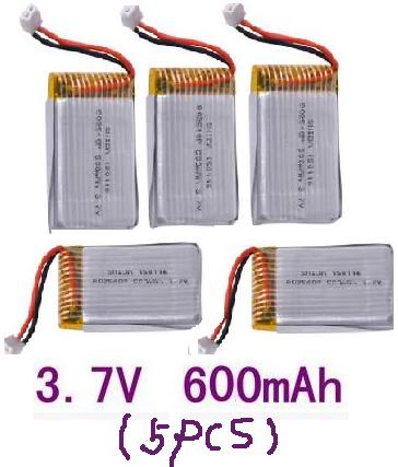 LH-X8 X8C X8DV X8WF Parts-23 Official 3.7v 600mah battery(5pcs) For Lead Honor LH-X8 LH-X8C LH-X8DV LH-X8WF Quadcopter parts rc drone parts