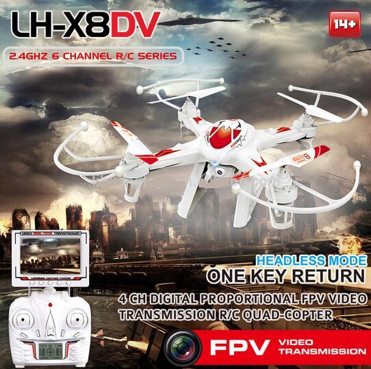 Lead Honor LH-X8DV Quadcopter -Option 3((Include the HD 2,000,000 Pixels camera,Also include the FPV Real time camera video Transmission receiver screen Parts)