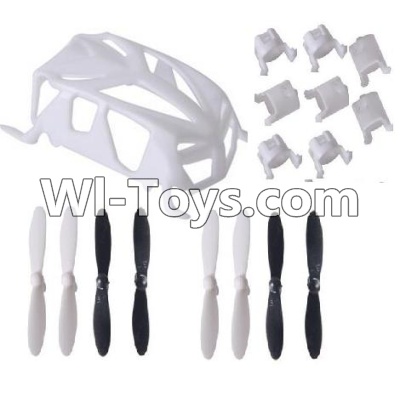 Lead Honor LH-X9 Parts -03 Upper shell cover & Upper and bottom motor cover(8pcs) & Blades(8pcs)-White For LiHuang LH-X9 Quadcopter parts rc drone parts