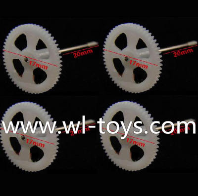Lishitoys L6036 RC Quadcopter Parts-12 Main gear with hollow pipe-(4pcs)