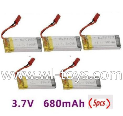 Lishitoys L6036 RC Quadcopter Parts-29 Upgrade 3.7v 680mah 25C battery for Lishitoys L6036 Quadcopter(Size-70mmX18mmX8mm)-Total 5pcs