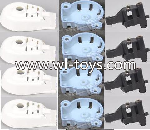 MJX X101 RC Quadcopter Parts-21 Upper Motor cover(4pcs) & Bottom Motor cover(4pcs) & Motor seat(4pcs)