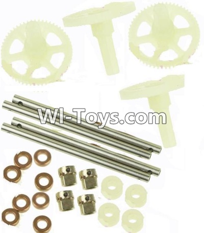 MJX X102H X102 Spare Parts-12 Main gear(4pcs) & Copper ring(8pcs) & Steel Pipe(4pcs) & Copper sleeve(4pcs),MJX X102H RC Quadcopter Drone Spare Parts Replacement Accessories