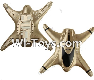 MJX X402 X402H Spare Parts-01 Upper and Bottom shell cover-Golden,MJX X402H X402 RC Quadcopter Drone Spare Parts Replacement Accessories