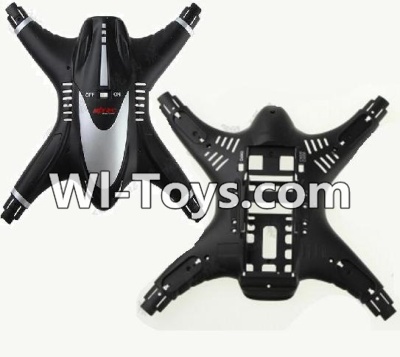 MJX X402 X402H Spare Parts-02 Upper and Bottom shell cover-Black,MJX X402H X402 RC Quadcopter Drone Spare Parts Replacement Accessories