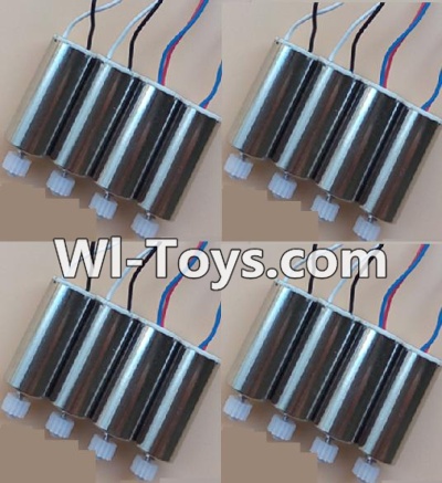 MJX X402 X402H Spare Parts-27 counterclockwise Reversing-rotating Motor with Black and white wire(8pcs) & clockwise Rotating Motor with red and Blue wire(8pcs),MJX X402H X402 RC Quadcopter Drone Spare Parts Replacement Accessories