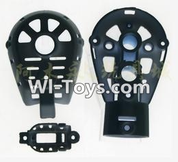 MJX X402 X402H Spare Parts-43 Whole motor unit parts(Include the Motor seat,Motor cover,Small Motor seat cover)-Each 1pcs-Black,MJX X402H X402 RC Quadcopter Drone Spare Parts Replacement Accessories