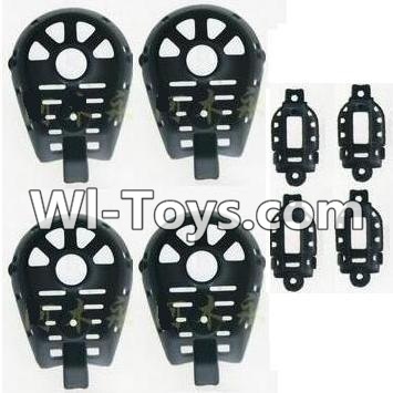 MJX X402 X402H Spare Parts-45 Motor cover,Small Motor seat cover)-Each 4pcs-Black,MJX X402H X402 RC Quadcopter Drone Spare Parts Replacement Accessories