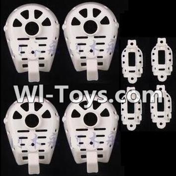 MJX X402 X402H Spare Parts-48 Motor cover,Small Motor seat cover)-Each 4pcs-White,MJX X402H X402 RC Quadcopter Drone Spare Parts Replacement Accessories