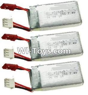 MJX X402 X402H Spare Parts-56 Official 7.4v 350mah Battery(Size-45X25X10mm)-3pcs,MJX X402H X402 RC Quadcopter Drone Spare Parts Replacement Accessories