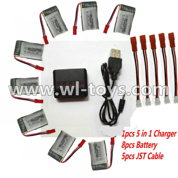 MJX X500 RC Quadcopter parts-58 Upgrade 1-to-5 balance charger and USB charger & 5pcs coversion wire & 8pcs 750mah battery