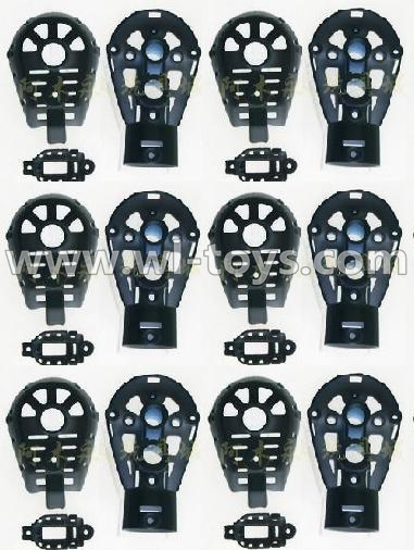 MJX X600 RC Quadcopter parts-36 Whole motor unit parts(Include the Motor seat,Motor cover,Motor seat cover)-6pcs-Black