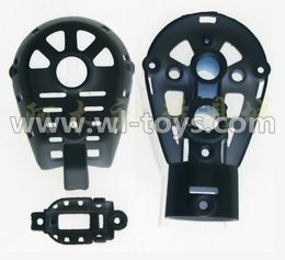 MJX X600 RC Quadcopter parts-37 Whole motor unit parts(Include the Motor seat,Motor cover,Motor seat cover)-1pcs-Black