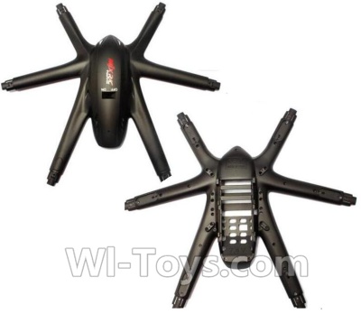 MJX X601H X601 Spare Parts-02-01 Upper and bottom shell cover-Black,MJX X601H X601 RC Quadcopter Drone Spare Parts Replacement Accessories