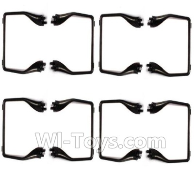 MJX X601H X601 Spare Parts-08-04 Landing skid,Landing gear(8pcs)-Black,MJX X601H X601 RC Quadcopter Drone Spare Parts Replacement Accessories