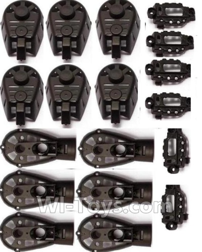 MJX X601H X601 Spare Parts-10-01 Motor seat(6pcs) & Big motor cover(6pcs) & Small motor cover(6pcs)-Black,MJX X601H X601 RC Quadcopter Drone Spare Parts Replacement Accessories