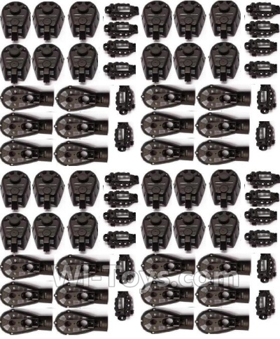 MJX X601H X601 Spare Parts-10-02 Motor seat(24pcs) & Big motor cover(24pcs) & Small motor cover(24pcs)-Black,MJX X601H X601 RC Quadcopter Drone Spare Parts Replacement Accessories