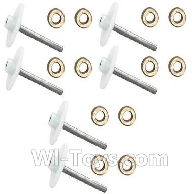 MJX X601H X601 Spare Parts-11-02 Main gear with hollow pipe(6pcs) & Copper ring(12pcs),MJX X601H X601 RC Quadcopter Drone Spare Parts Replacement Accessories